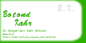botond kahr business card